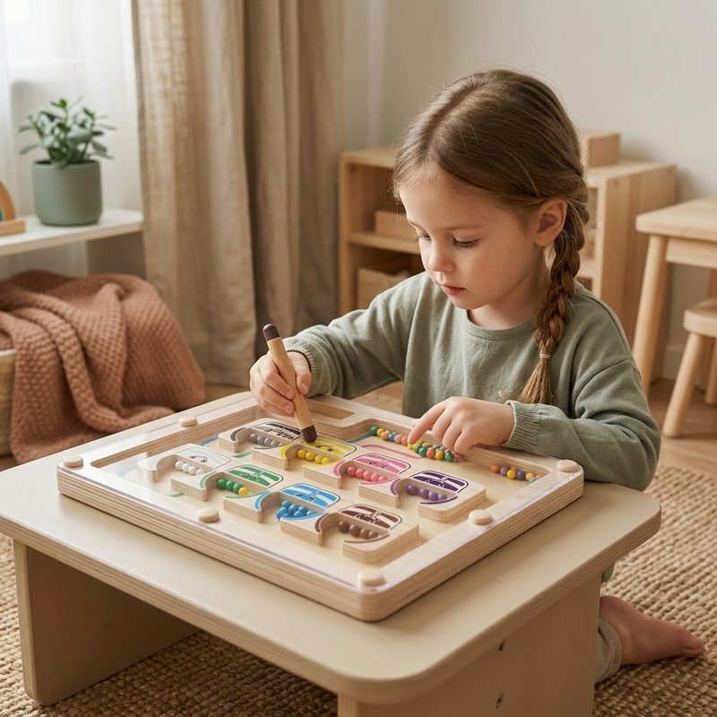 Enfant de 5 à 7 ans qui invente ses propres règles de jeu